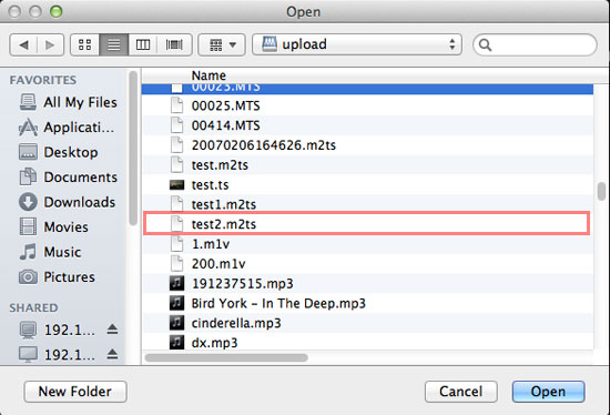 Play M2TS on Mac - Open